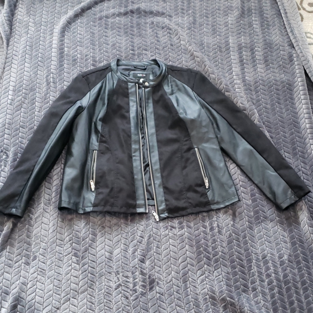 Style & Co. Faux Leather Jacket